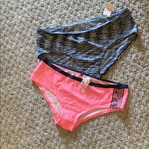 REDUCED!! NWT PINK Victoria's Secret Pink & Black Bottoms Soft Cotton UnderWear